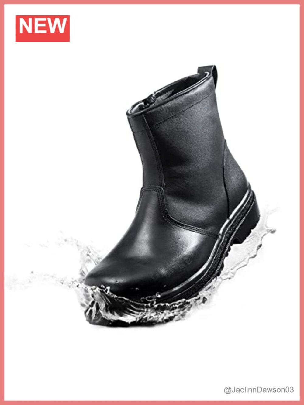 Steel Toe Work Boots Leather Chelsea Safety Shoes Pull-On Industrial 7.5 Inch